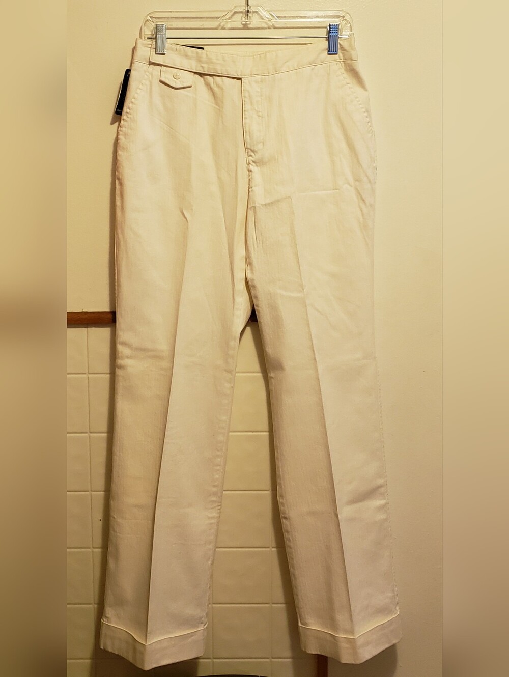 Eddie Bauer Women's Cream Straight-Leg Chinos